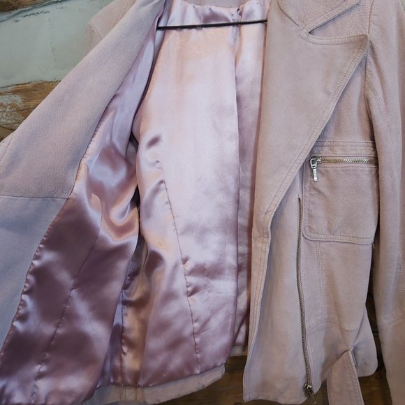 Suede Leather Jacket Pink - Picture 3 of 4
